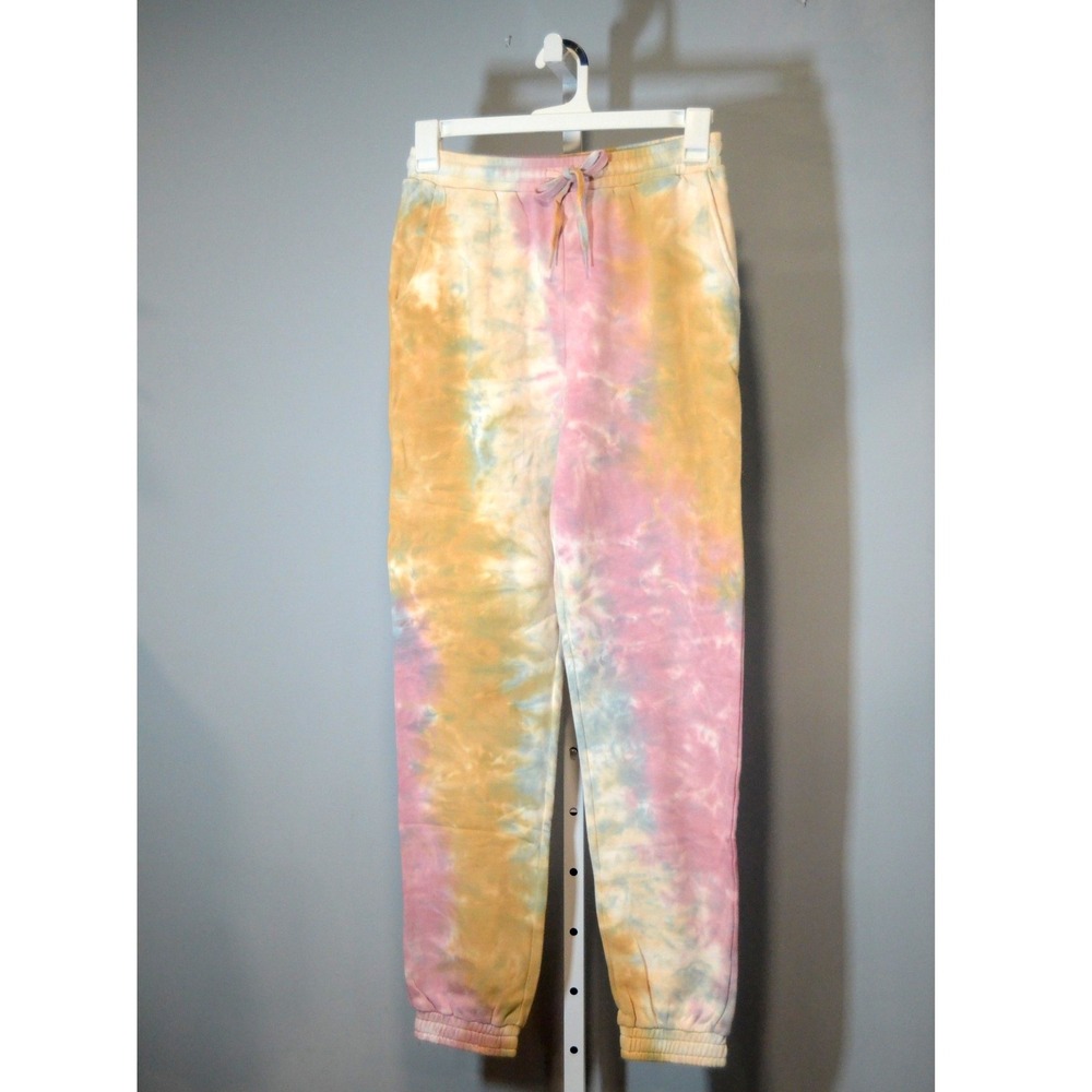 NWT 525 Born in Bklyn Size M Glacier Multi Tie Dye Cotton Jogger Sweatpants